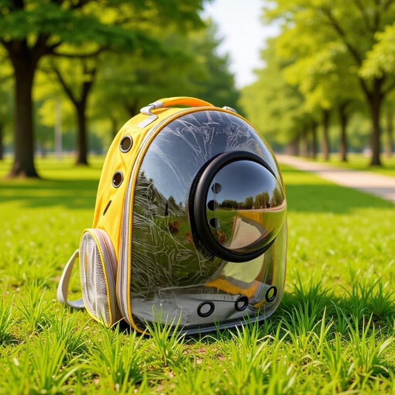 Nuevo panorama de la cápsula espacial de mascotas para gatos, bolsa de mascotas transparente portátil para gatos, mochila de caja para gatos