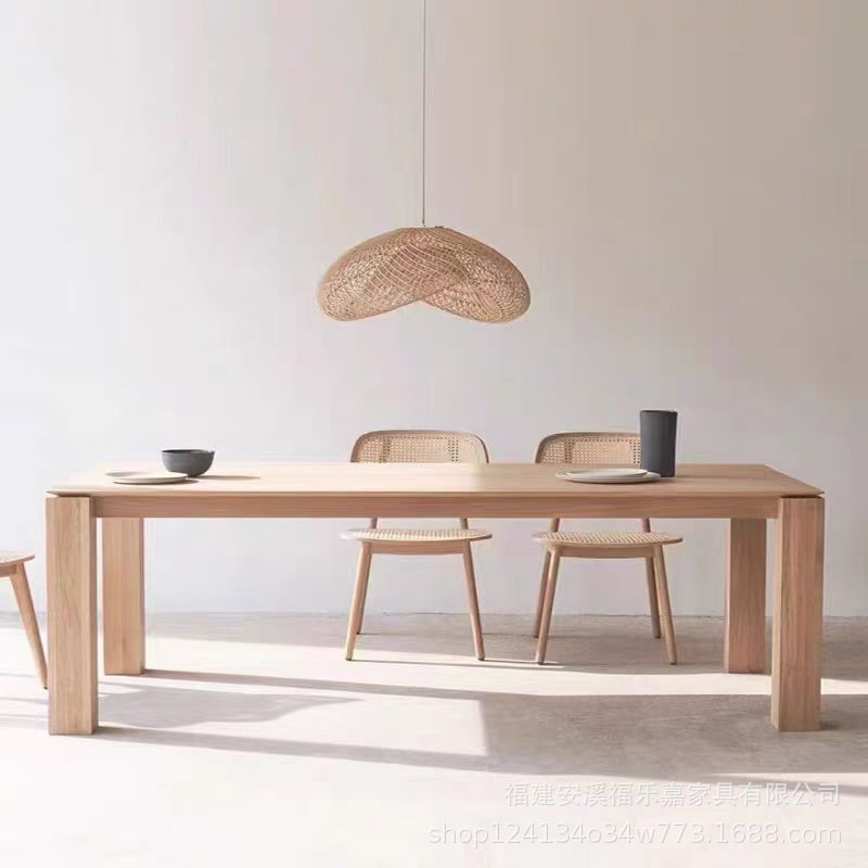 Scandinavian Ash Solid Dining Table Living Room Desk Workbench Conference Long Table Home Dining Table Negotiation Table