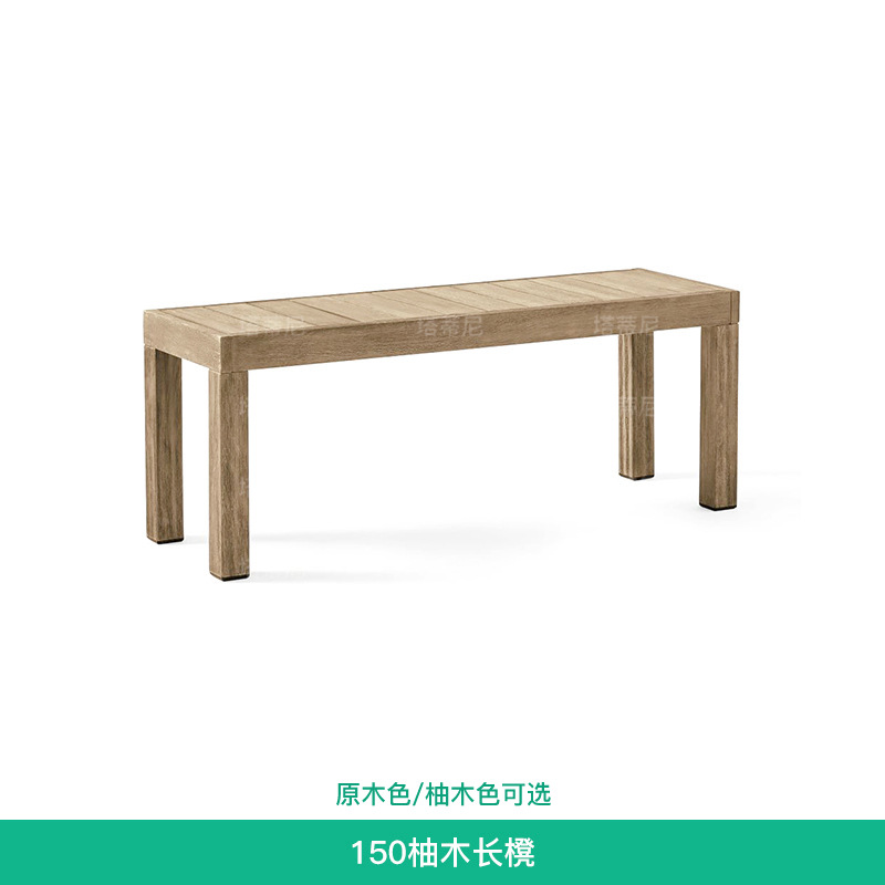 Conjunto de mesa y sillas de teca para exteriores, para patio, terraza de villa, jardín, resistente al agua y a los rayos UV, conjunto de banco de madera maciza.