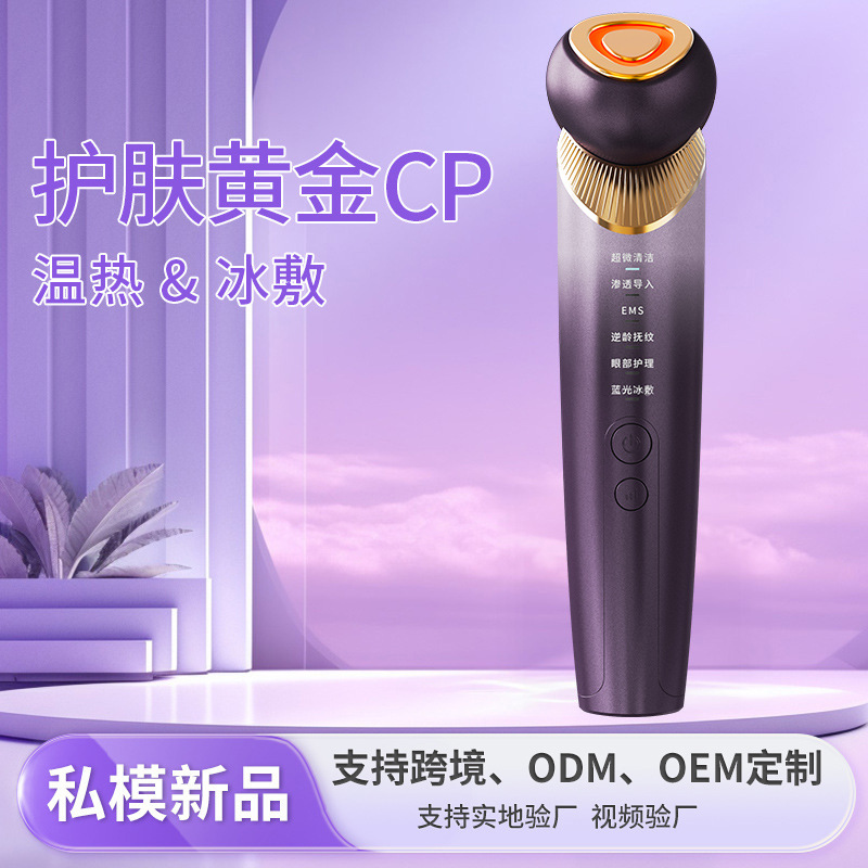 Home Beauty Equipment Facial Massage Cleansing Nasolabial Folds Lifting and Firming Facial Introduction and Export Device Ice Massage