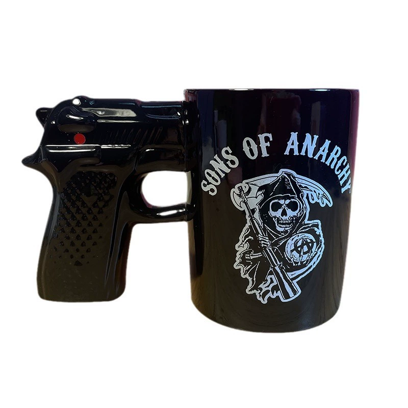 Ceramic gun, coffee revolver, creative gift box, tea cup
