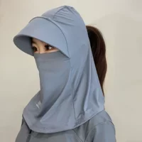 Женская летняя солнцезащитная шляпа-козырек, защита от ультрафиолета, для велоспорта на открытом воздухе, с маской для шеи