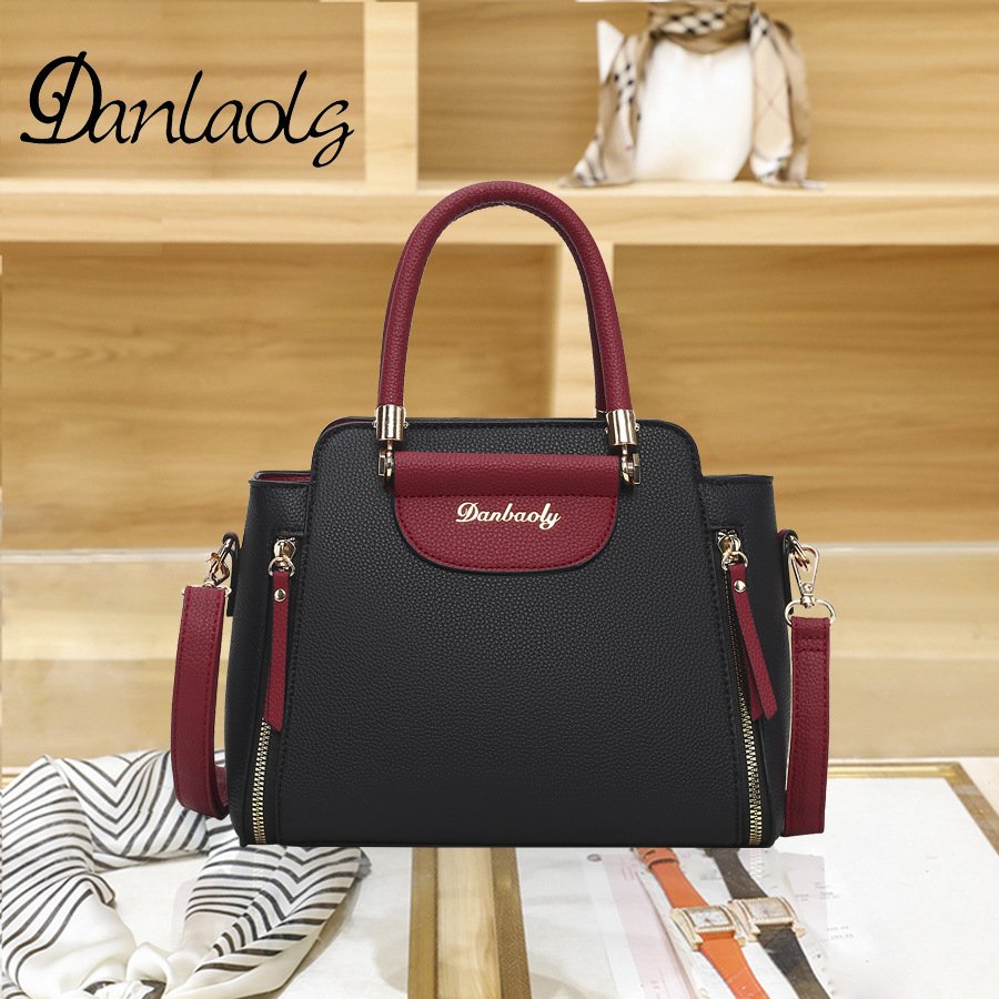 [Pelo de Guangzhou] bolso de las mujeres 2023 nueva moda hombro mensajero bolso mediana edad madre bolsa de gran capacidad