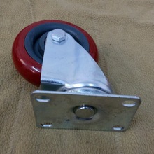 供应5寸轻型双轴承紫环球万向轮 万向脚轮