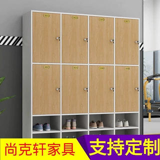 加厚背板木质更衣柜员工柜健身房储物柜美发店瑜伽馆游泳馆存包柜