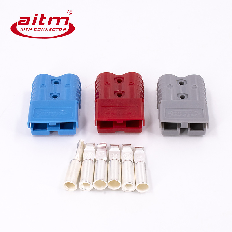 工厂直销 120A双极电动叉车插头大电流连接器 扫地车锂电池接插件