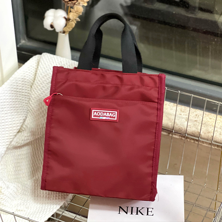森系撞色弁当バッグ オックスフォード布 学生通勤用  7色選べ 都市シンプル高評価 詳細画像