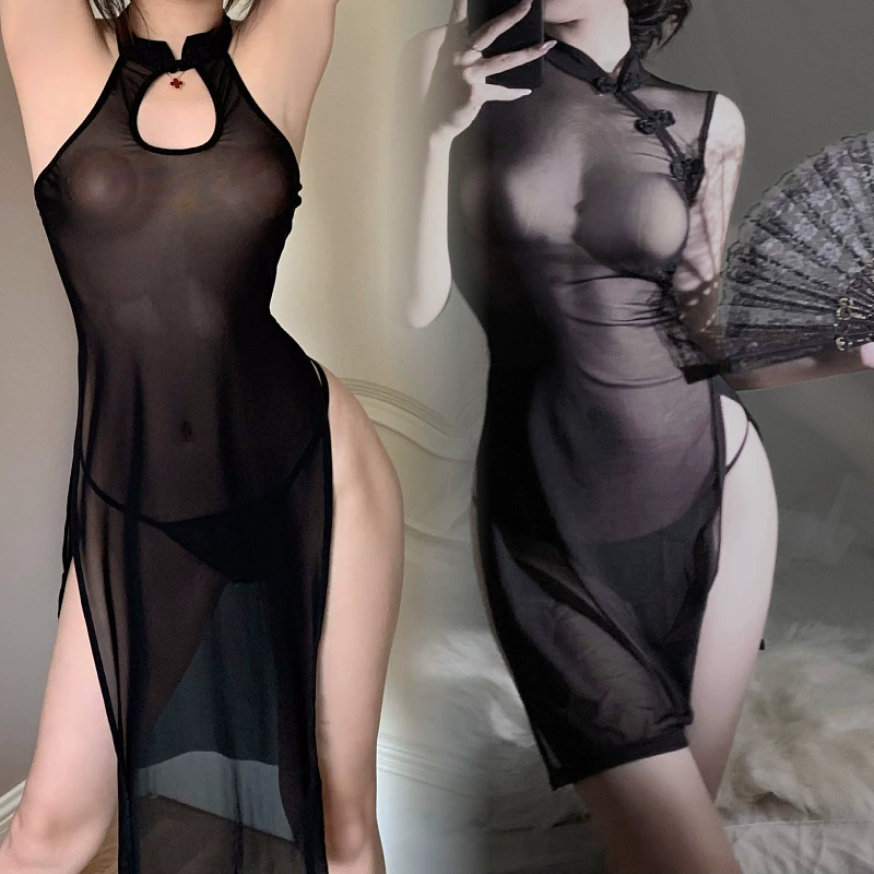 Военное платье молодой женщины Китайское Cheongsam горячая девушка сексуальная пижама с высоким разрезом Cheongsam модифицировало поколение сексуального нижнего белья