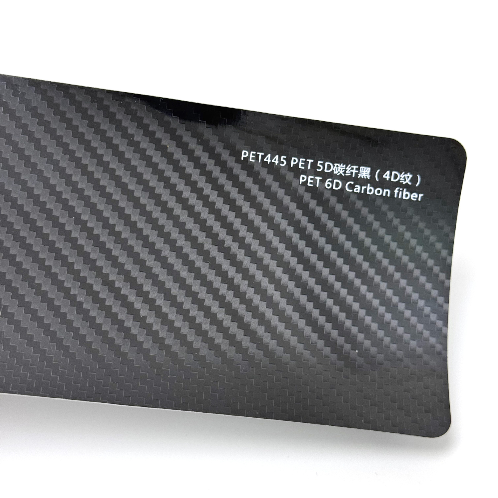 Car Pet Simulated Carbon Fiber Color-Changing Film Matte Glossy Black Gold Silver 3D 4D 5D Carbon Fiber Pattern Car Color-Changing Film