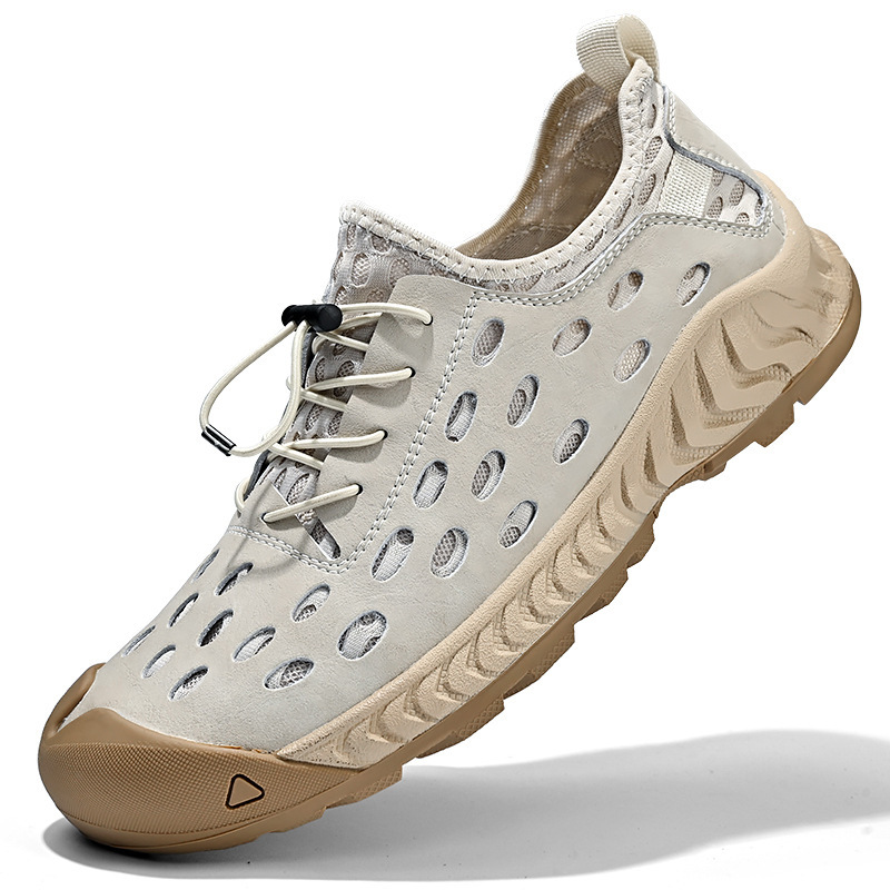 Comercio exterior de gran tamaño para hombres zapatos casuales 2024 nuevos zapatos de malla transpirables al aire libre zapatos de montaña zapatos de viaje a fondo