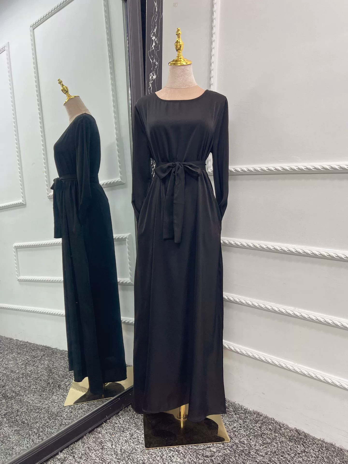 Платье базового однотонного цвета, 2022 год, AliExpress, европейский стиль, плюс размер