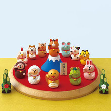 日式猫zakka新春马年十二生肖微缩装饰潮玩树脂工艺品桌面dry摆件