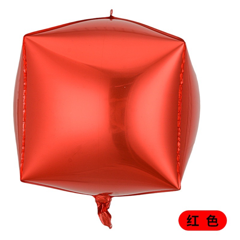 Globos de película de aluminio 4D de 10 pulgadas, 18 pulgadas y 22 pulgadas, bolas redondas tridimensionales, cuadradas, para decoración de cajas de regalo para fiestas de cumpleaños y Navidad