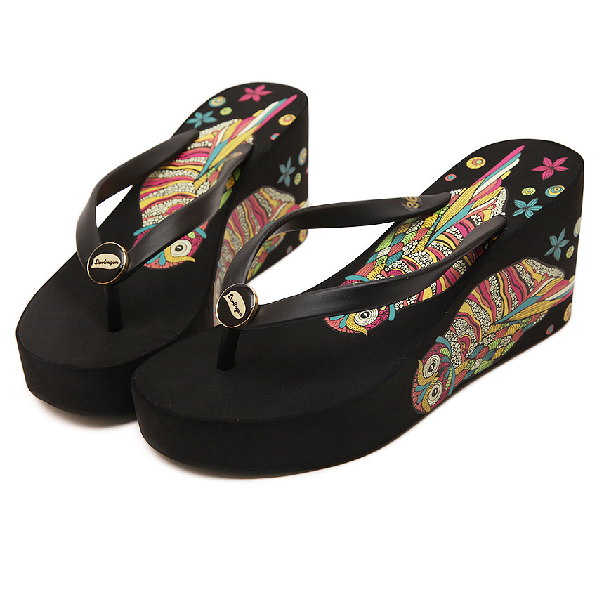 Wholesale New European And American DR Flip-Flops Thick-Soled Wedge Beach Sandals Women's Trendy Slippers-A120_vogvips.com