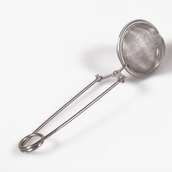 Cadena de acero inoxidable mango Bola de té Filtro de té colador de té mango condimento bola 4,5 cm