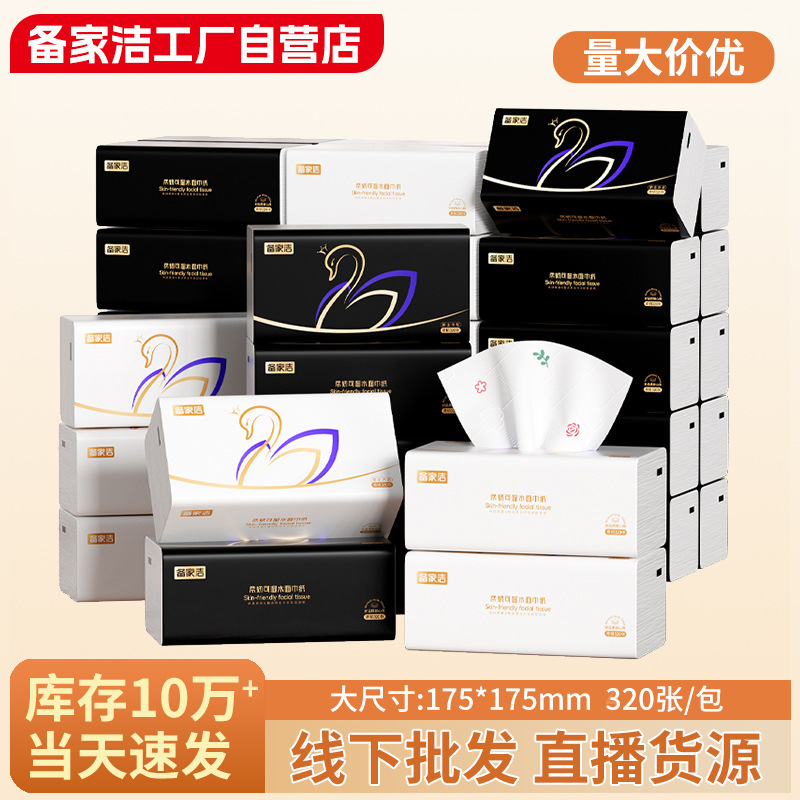 Wholesale Commercial Tissue Paper in Bulk, Large Packs for Restaurants and Hotels, Economical Household Facial Tissues, Customizable