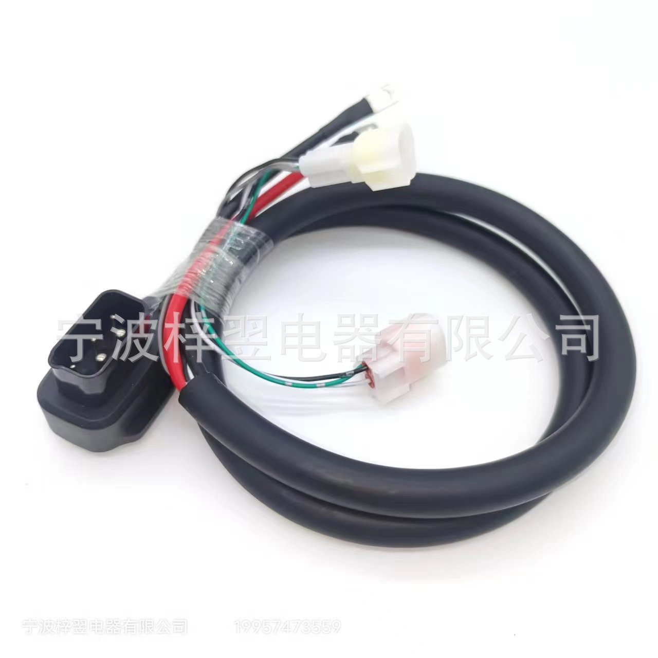 小牛大功率插头改装电源线8平方6平方五芯带数据传输小牛电源线