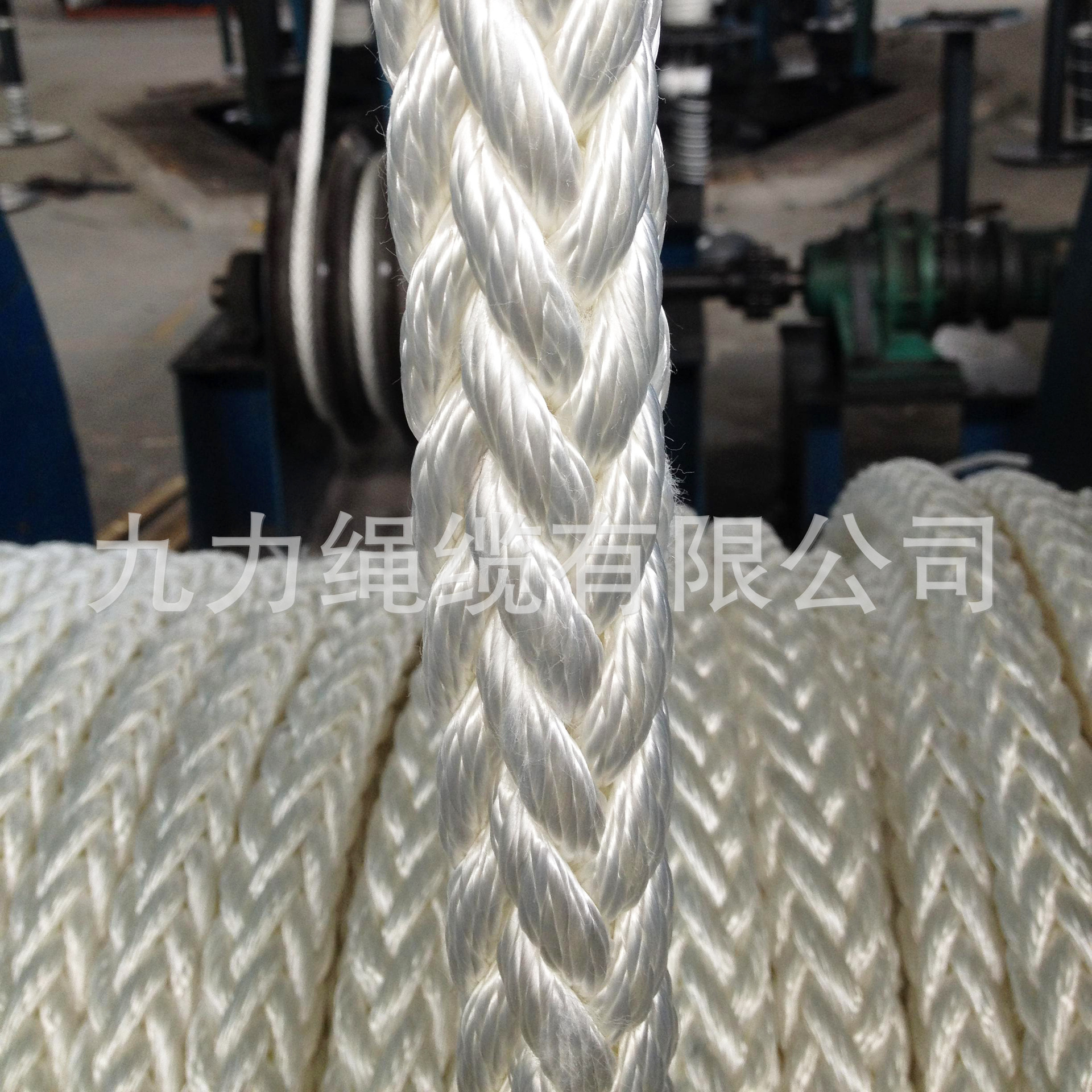 优质船用绳 系泊绳 拖缆 尼龙绳 NYLON 12股锦纶复丝绳 直径46mm