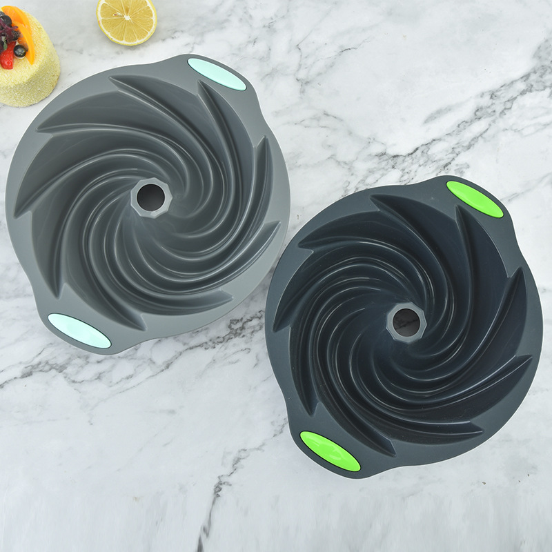 Silicone Two-Tone Chiffon Cake Pan Spiral Donut Cookie Cookie Cake Mold Baking Tool