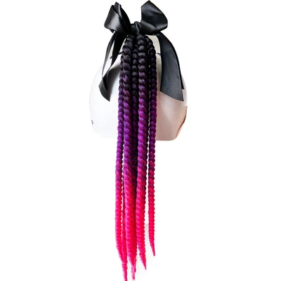 Helmet Braid Suction Cup Motosiklet dəbilqələri - black-purple-rose-red-bullet-plus-black-butterfly