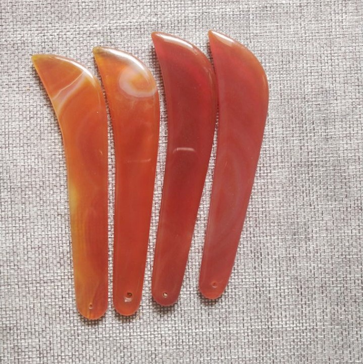 Red Agate Jade Scraping Knife, Facial Beauty Scraping Blade, Facial Jade Scraping Eye Acupuncture Stick, Tendon Pulling Knife