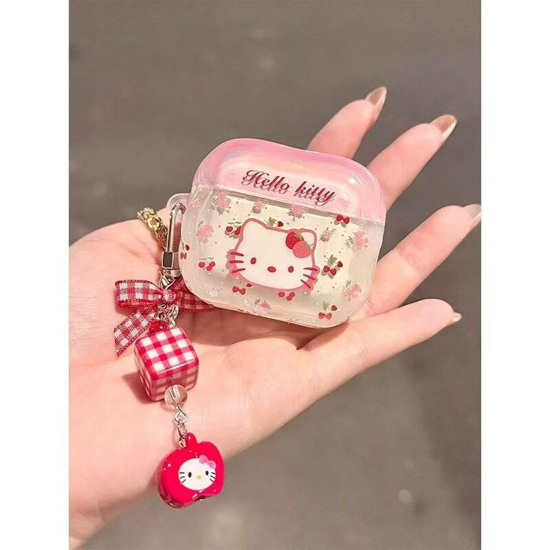 Girl Cartoon Floral Kitty Suitable for Apple Protective Airpods4 Bluetooth Earphone Case Fourth Generation Airpodpro3 Girl Cartoon Floral Kitty Suitable for Apple Protective Airpods4 Bluetooth Earphone Case Fourth Generation Airpodpro3