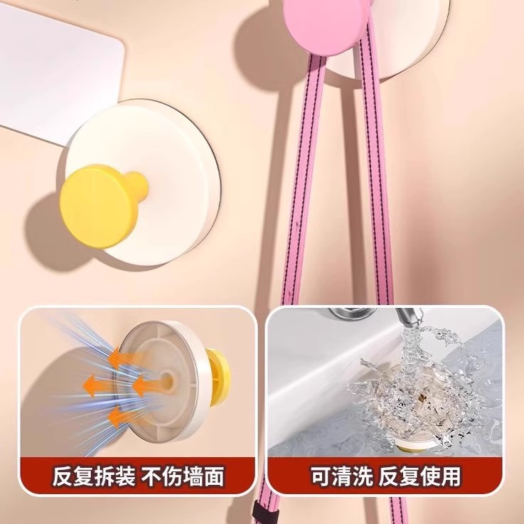 Gancho pegajoso ventosa sin perforaciones y sin marcas colgantes sin perforaciones detrás de la puerta, fuerte soporte de carga para colgar en la pared, gancho de dopamina