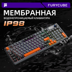 FURYCUBE IP98 ロシア有線 e スポーツ キーボード防水メカニカル感触ミュート ロシア ゲーミング キーボード