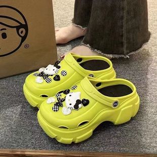 Pregnant Women's Cave Shoes Women's Summer Outer Wear 2024 New Non-slip Thick-soled Sandals Beach Shoes Women's Baotou Nurses' Shoes