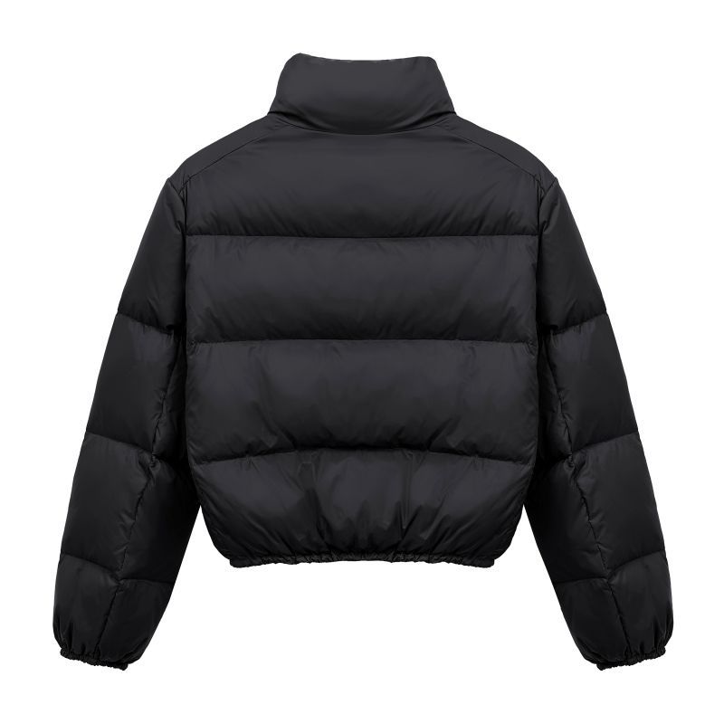 Dames donsjas winter kort wit eendendons dikke gewatteerde jas_voghion.com