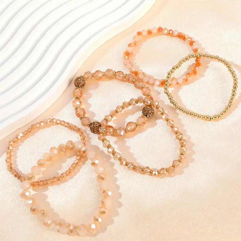 Bracciale charm multistrato in cristallo stile bohemien chic_voghion.com