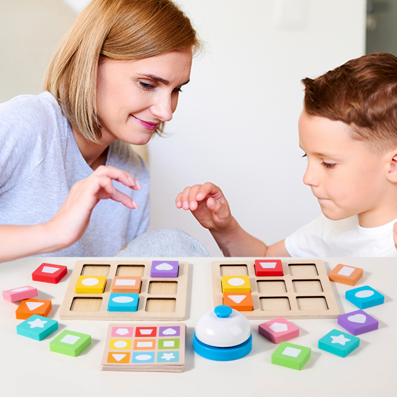 Juguetes educativos para niños para la educación temprana, formas, bloques de construcción, juegos de mesa, rompecabezas, juguetes de entrenamiento de pensamiento lógico para bebés image 5