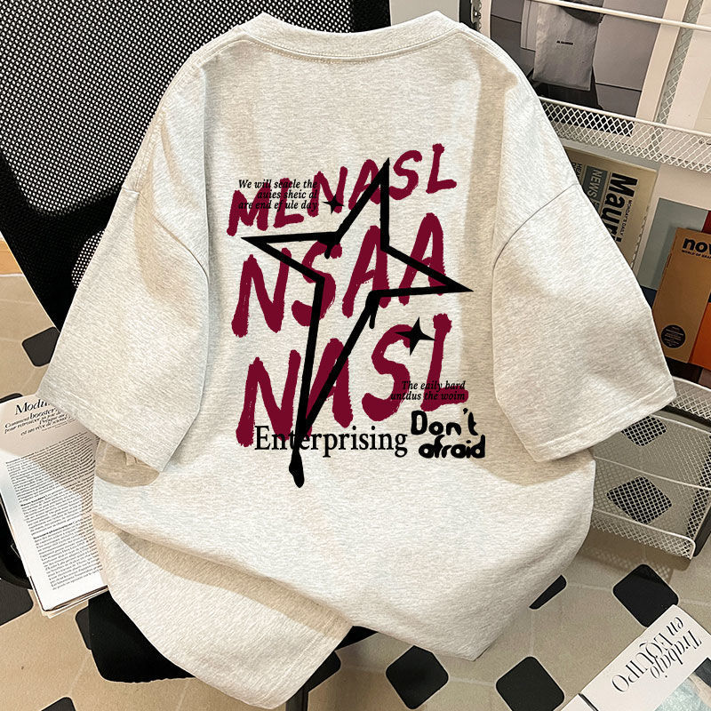 アメリカ純綿tシャツ半袖男性タイプ夏ゆるいins潮牌白揚げ街カップル半袖上着カジュアル|undefined