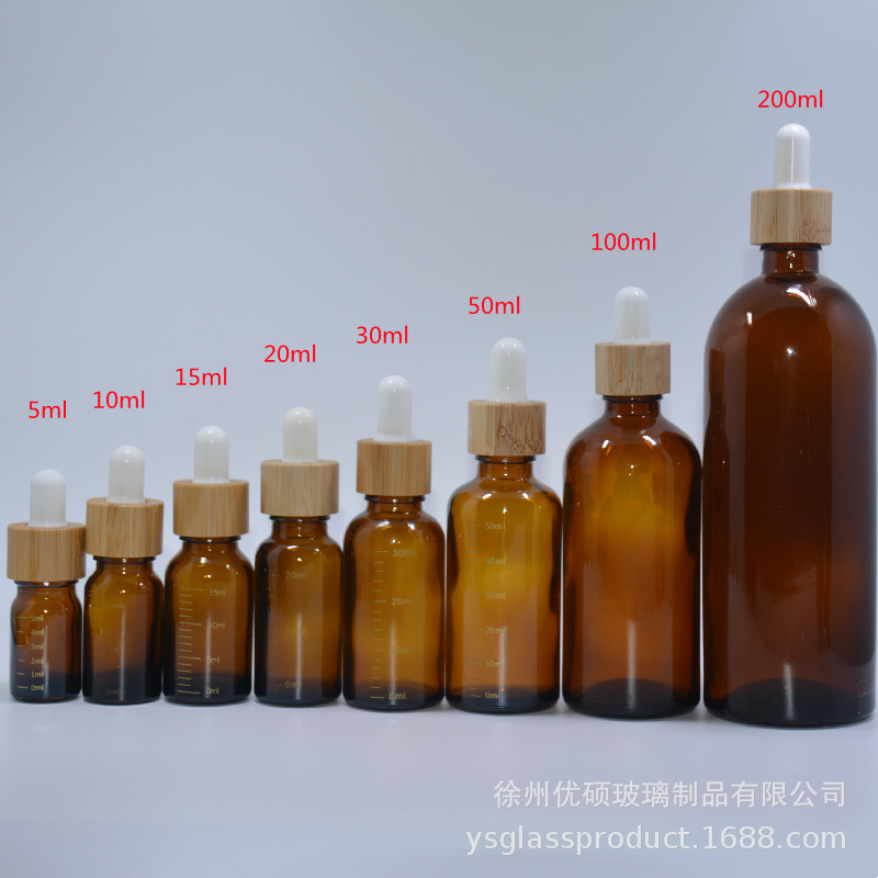 竹木盖化妆品瓶