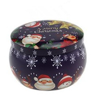 Caja de hojalata vela boda fragancia hecha a mano pequeña vela cumpleaños flor seca cera de soja con regalo de mano aromaterapia vela