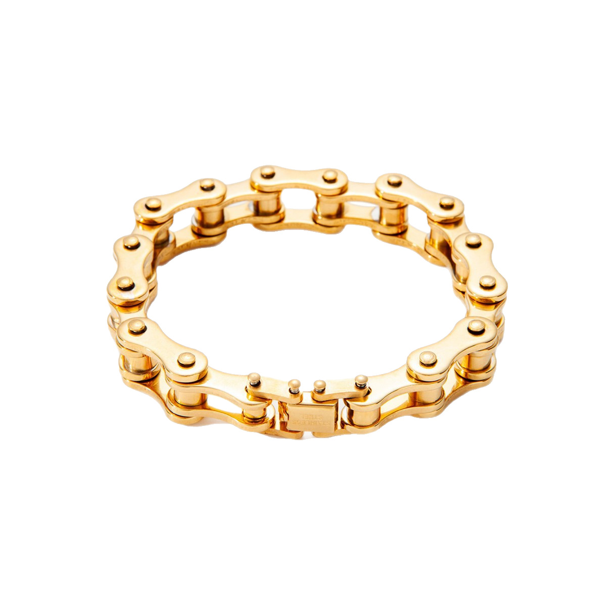 Men's Titanium Steel Motorcycle Chain Bracelet Silver Trendy_voghion.com