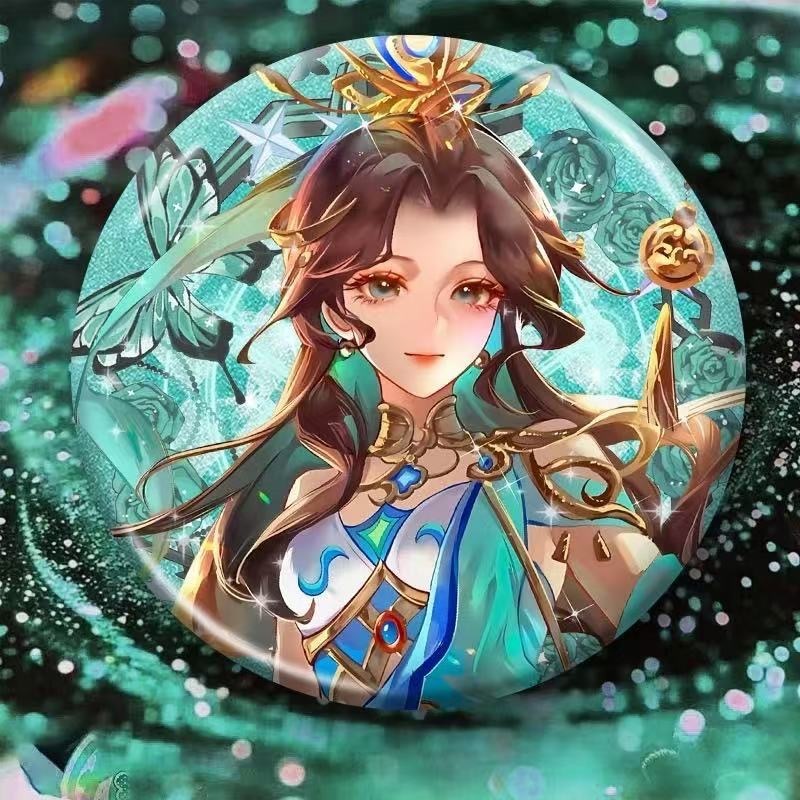 新款王者荣耀貂蝉西施王昭君杨玉环周边吧唧银葱徽章谷子挂件摆饰|undefined