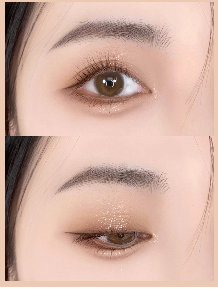Ice cream eyeshadow palette, pure nine-color pearlescent, matte, glossy, ground color, glitter, sequins, beginner's blush, high-gloss nine-grid undefined