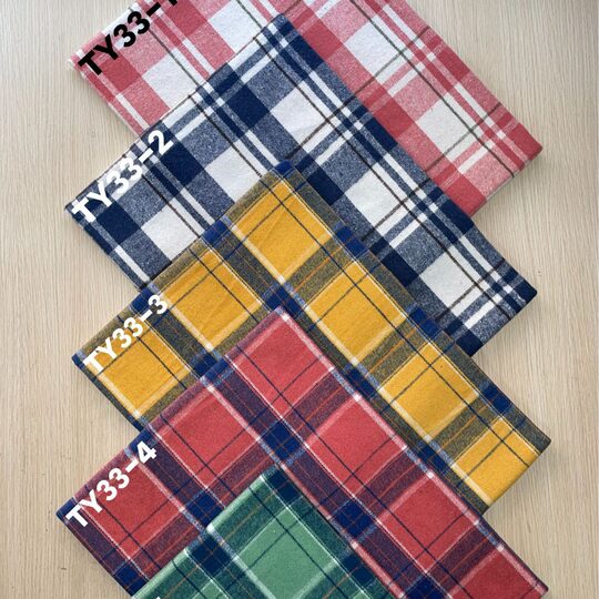 7 260g carded polyester cotton flannel sanding yarn-dyed plaid wool-like shirt plaid