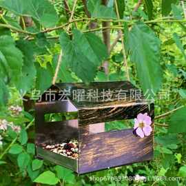 跨境独立站亚马逊CLIPARTO 手工悬挂喂鸟器户外庭院花园摆件装饰