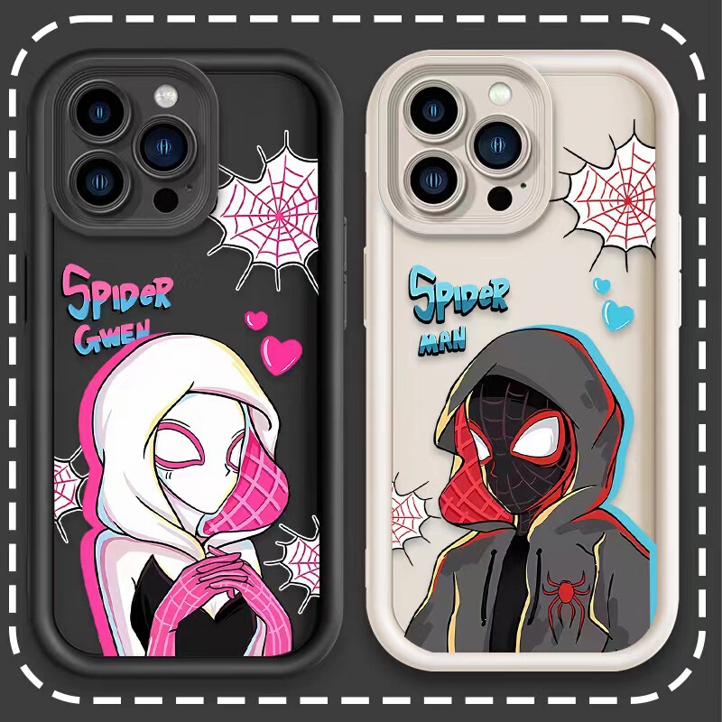 Cartoon Couple Spider-Man Suitable for Iphone16Promax Mobile Phone Case Apple 15 Cross-Border European and American 14 Hot Style 13