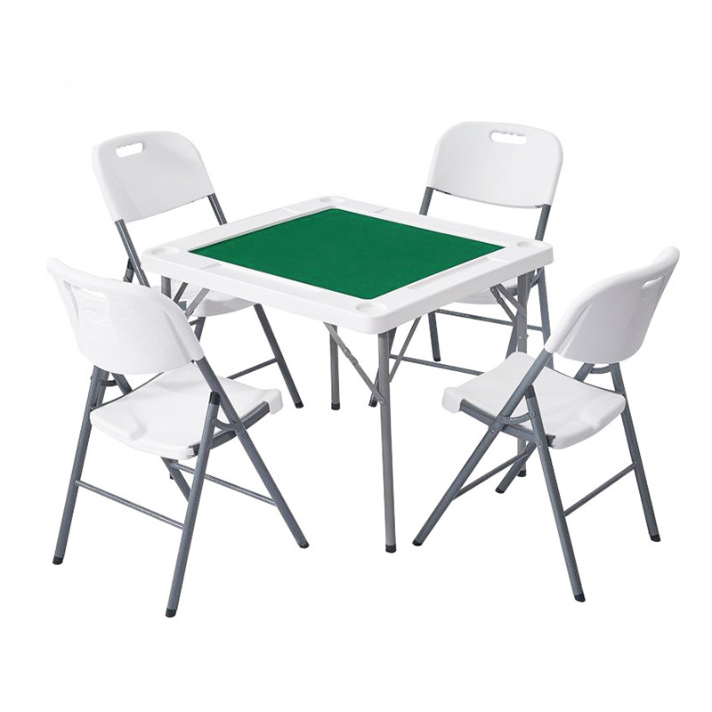 Mesa de Mahjong plegable de plástico mesa cuadrada de moldeo por soplado mesa de Gorrión libre de instalación portátil mano frotar simple hogar pequeña mesa de ajedrez