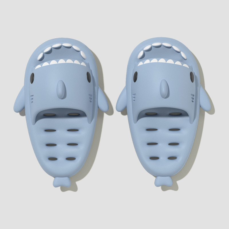 Pantuflas de masaje con diseño de tiburón para adultos, parejas, antideslizantes, con drenaje de agua, modernas, para exteriores, para el hogar, que aumentan la altura, aptas para usar en exteriores. image 12