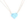 Necklace for beloved hip-hop style, detachable constructor heart shaped, pendant, European style, wholesale