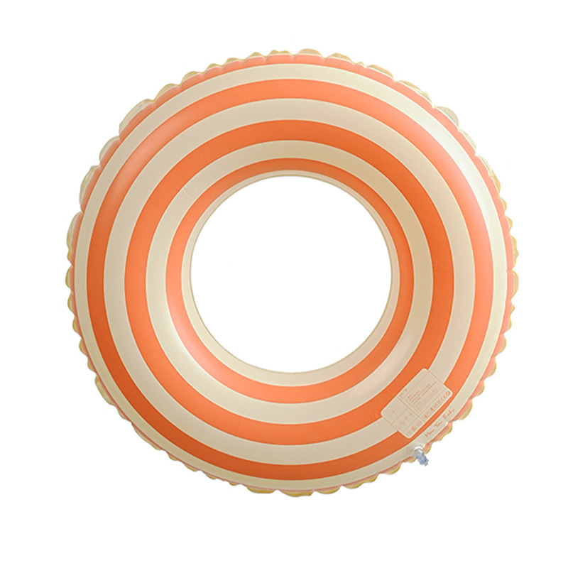 Flotador de Natación para Niños, Diseño Retro Danés a Cuadros, Color Verde Oliva, Inflable, con Soporte para Axilas