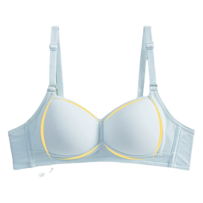 Нижнее белье для школьников без стального кольца для студентов колледжа из чистого хлопка тонкий бюстгальтер с маленькой грудью, бесшовный Регулируемый бюстгальтер для девочек