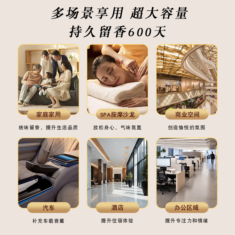 希尔顿五星级酒店香薰精油卧室内持久家用高级专用房间香水补充液|undefined