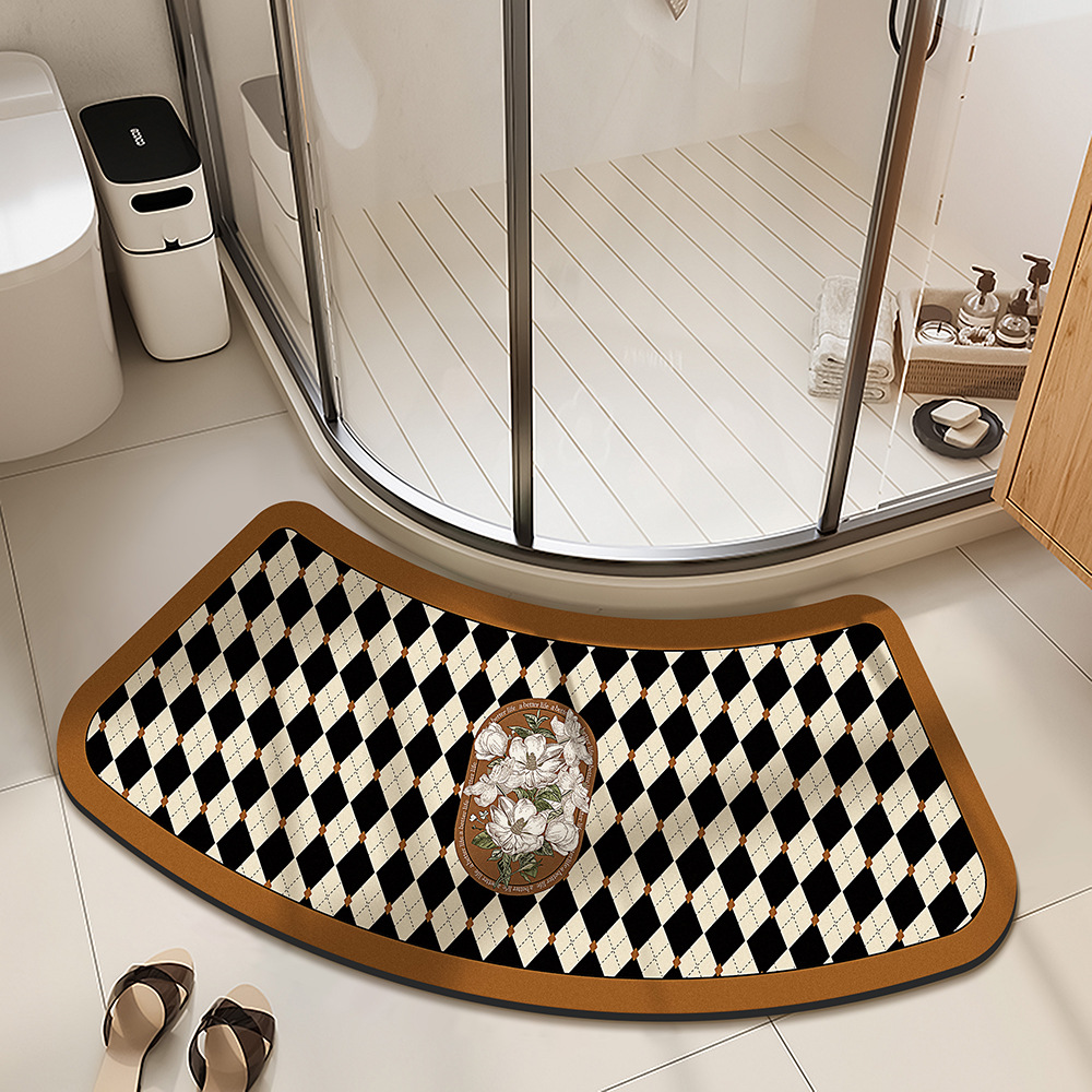gabinete de baño americano puerta de barro de diatomeas absorción de agua alfombra antideslizante de secado rápido alfombra de baño alfombra de puerta