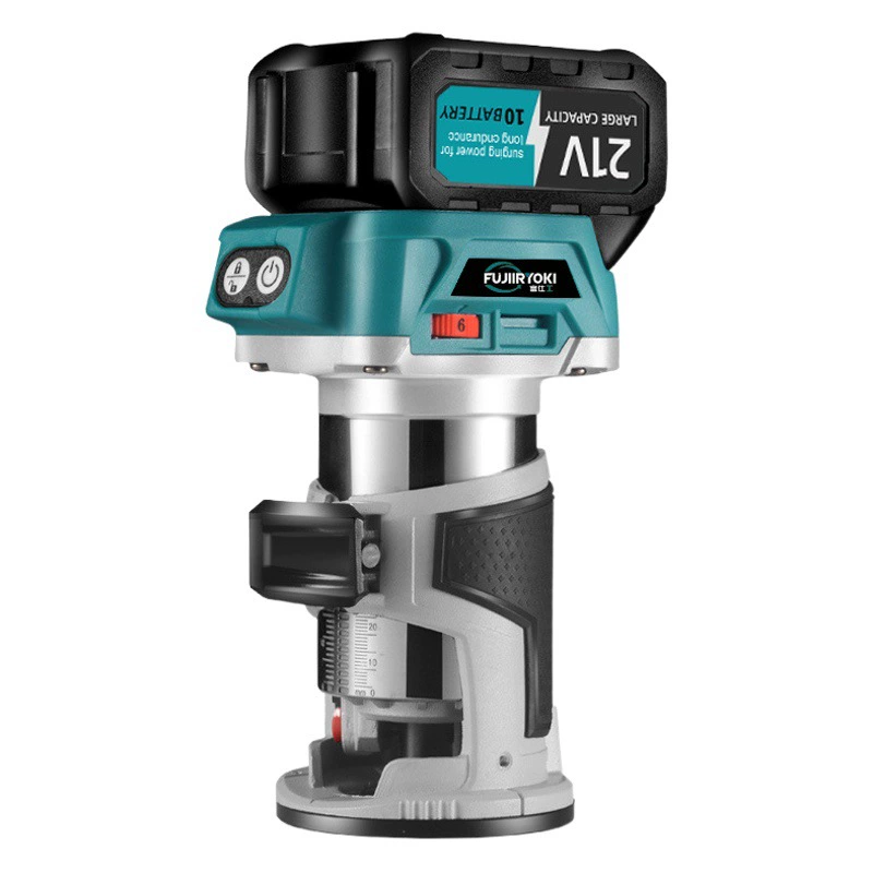 Бесщеточный литиевый Электрический фрезерный станок Многофункциональный гравировальный станок ручной перезаряжаемый фрезерный долбежный инструмент по дереву Деревообрабатывающий копательный станок