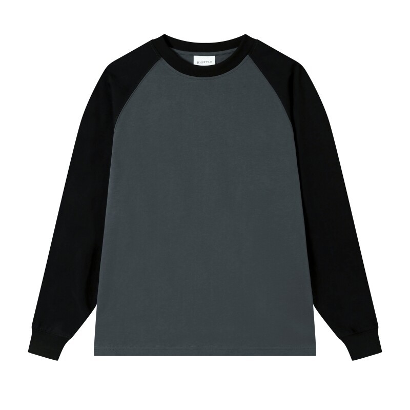 260g algodón puro color de choque hombro cuello redondo manga larga impresión de manga corta logotipo equipo de construcción de sudaderas culturales tendencia deportiva